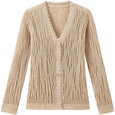 COMME MOI吕燕设计师2026年春女装镂空透视薄针织开衫&背心&半裙