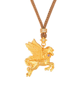 盈国精致设计感星辰飞马项链吊坠