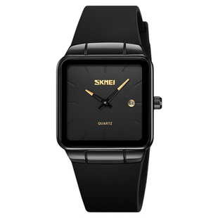 时刻美时尚简约日历方形女士手表男士商务学生休闲超薄防水男女款