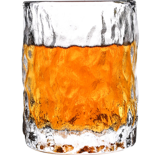 日本进口津轻鸣门初雪杯锤纹手工玻璃杯日式茶杯威士忌酒杯啤酒杯