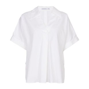 婉甸2025夏季新品经典白短袖衬衫1242S06JH2