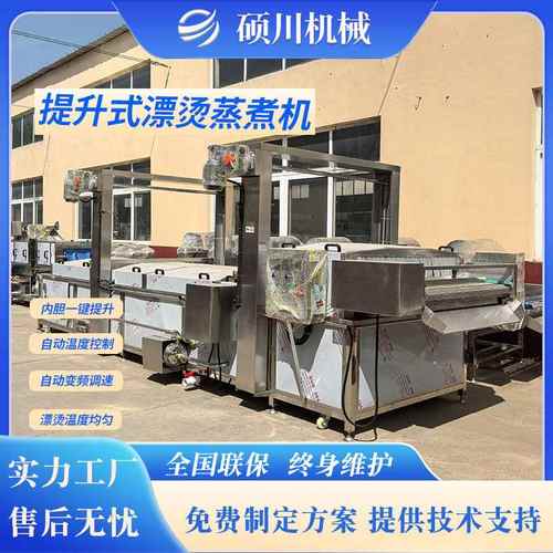 板蓝根青菜清洗漂烫流水线 竹笋全套加工设备 桑叶芽漂烫机蒸煮机