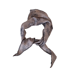 复古棉麻小碎花三角巾丝巾女秋冬护颈围脖领巾高级感系脖围巾配饰