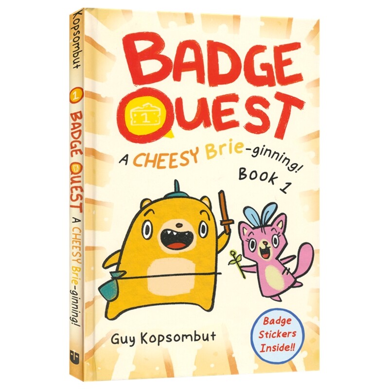 Badge Quest A Cheesy Brie-ginning! 徽章任务1 奶酪布里大冒险 全彩漫画书 小学生英语课外读物 英文原版进口儿童图书
