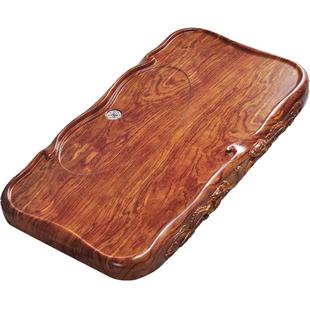 茶盘实木茶海大号长方形托盘花梨木黑檀纹小型茶台家用客厅办公室