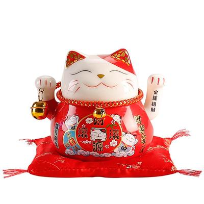 自动招手招财猫迷你小巧可爱摆件