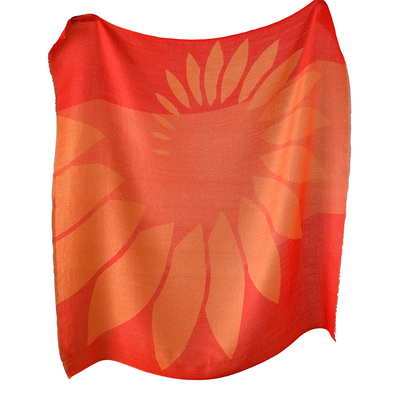 红色纯山羊绒围巾丝巾女款2025新款高级感轻薄小方巾护颈围脖女士