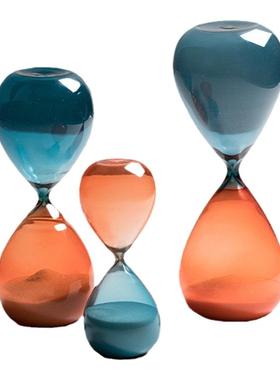 北欧轻奢风玻璃沙漏家居装饰摆件
