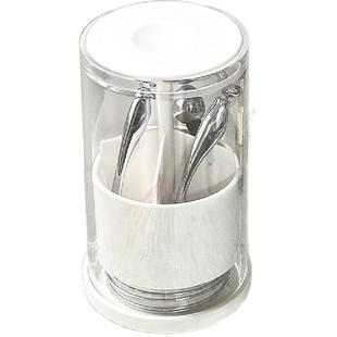 面霜勺子收纳盒防尘带盖眼霜挖勺挑棒化妆品眼霜按摩棒固定器神器