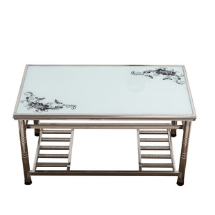 新款家用304不锈钢长方形烤火桌子多功能通用冬季高端取暖茶几桌