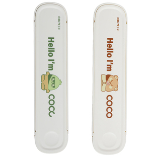 玉米儿童筷子勺子套装便携式不锈钢餐具学生筷勺收纳盒外带上班族