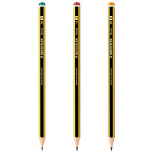 德国施德楼STAEDTLER Noris黄杆120 HB绘图幼儿一年级学生练字蓝杆铅笔2b考试2h铅笔小学生2比2B进口铅笔
