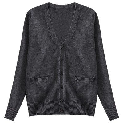 日系原创jk学院风开衫v领毛衣