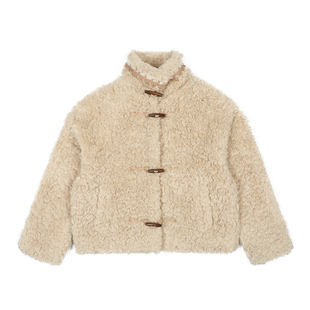 mostwanted 立领牛角扣仿羊羔毛短外套夹克秋冬新款上衣