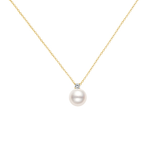 赫生HUSSAIN戴妃单颗珍珠项链纯银颈链轻奢小众秋冬毛衣锁骨配饰