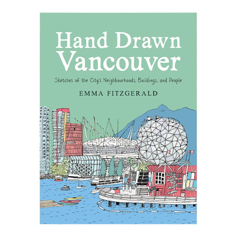 Hand Drawn Vancouver 手绘温哥华 城市社区 建筑和人的素描画册 旅行 精装图册