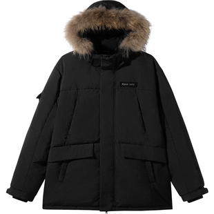 PONY1972秋冬新款男子灰鸭绒防风防泼水羽绒服外套244M2OF11