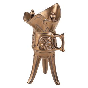 帝王小酒杯古代爵杯白酒烈酒复古中国风陶瓷老式仿古瓷器中式酒具