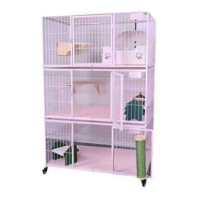 大型3层猫笼粉板蓝板好看舒适