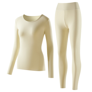 都市丽人保暖内衣女纯棉套装薄款打底发热棉毛衫抗菌秋衣秋裤冬季