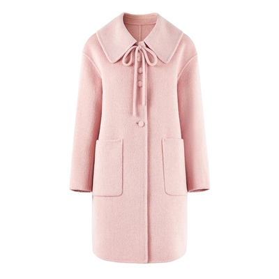 秋水伊人绵羊毛毛呢外套