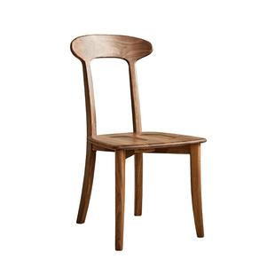 yamoo北美黑胡桃木餐椅北欧简约餐厅全实木餐桌椅家用原木椅子