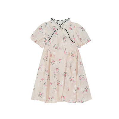 沫沫女童旗袍裙中国风夏季连衣裙