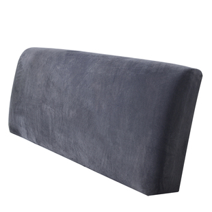 ins北欧天鹅绒布床头罩套弹力全包布艺1.5米1.8m弧形皮床实木床