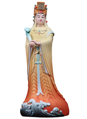天后妈祖娘娘像家用供奉陶瓷摆件