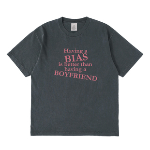 having a bias短袖t恤夏季设计感小众情侣男女宽松圆领上衣