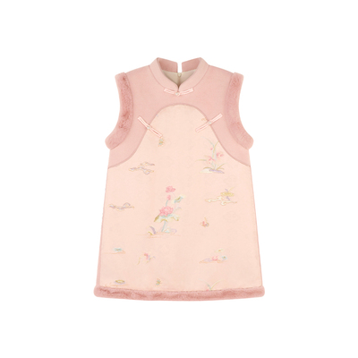 Amybaby女童中国风刺绣背心裙