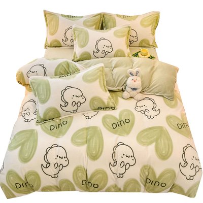 牛奶绒珊瑚绒被套单件冬季