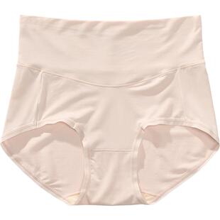 3条60S兰精莫代尔女内裤高腰收腹三角裤100%桑蚕丝裆吸湿透气底裤