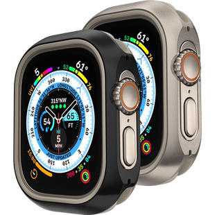 switcheasy适用2025苹果apple watch11 Ultra3/2/1军规防摔11手表壳iwatch10铝合金49mm金属保护套9磨砂全包
