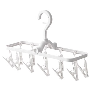 防风晾衣架多夹子可折叠衣架开学住宿袜子架外出旅游晾晒神器家用