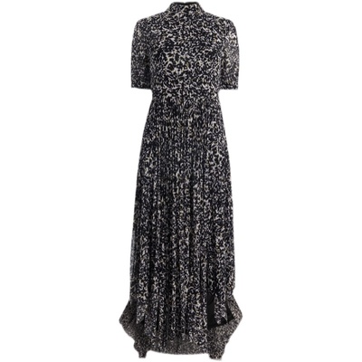 WHISTLES短袖豹纹连衣裙气质英伦