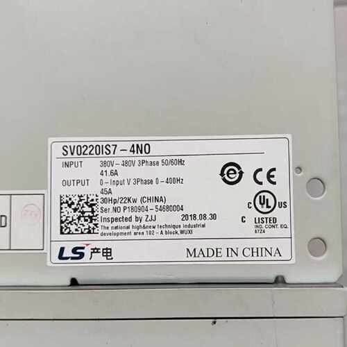 议价韩国LS产电变频器Sv0220IS7-4 NO  ，22KW，照片实物，现货供