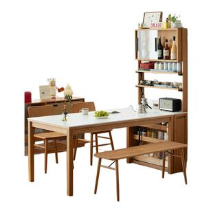 几宿家具樱桃木超薄餐边柜靠墙一体储物柜餐桌客厅实木边柜茶水柜