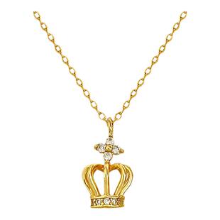 纯银皇冠项链女小众幸运四叶草情人节吊坠情人节520送女友礼物