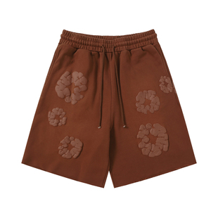 FOG高街DENIM TEARS木棉花发泡印花扎染短裤青少年男女运动休闲裤