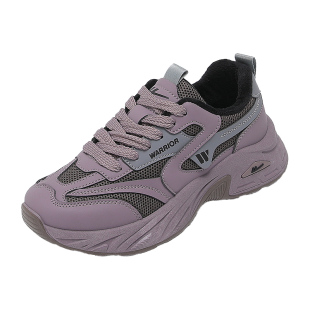 回力紫色女鞋夏季加绒保暖二棉鞋运动增高学生韩系超火跑步老爹鞋