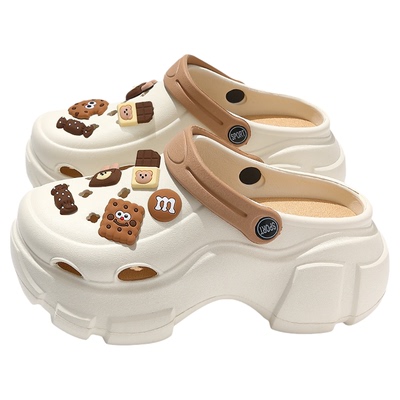 8.0cm厚底踩屎感洞洞鞋女款