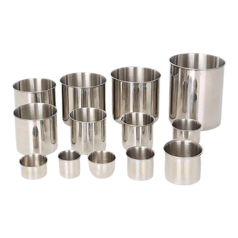 304不锈钢杯子迷你水杯缸子50毫升100毫升直筒杯圆桶量杯无把手柄