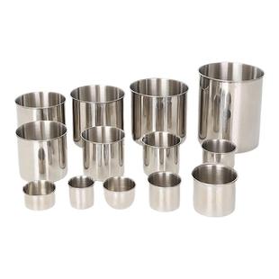 304不锈钢杯子迷你水杯缸子50毫升100毫升直筒杯圆桶量杯无把手柄