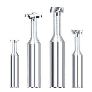 整体钨钢T型铣刀4刃铝用硬质合金T型槽刀涂层加硬T型刀非标R角T刀