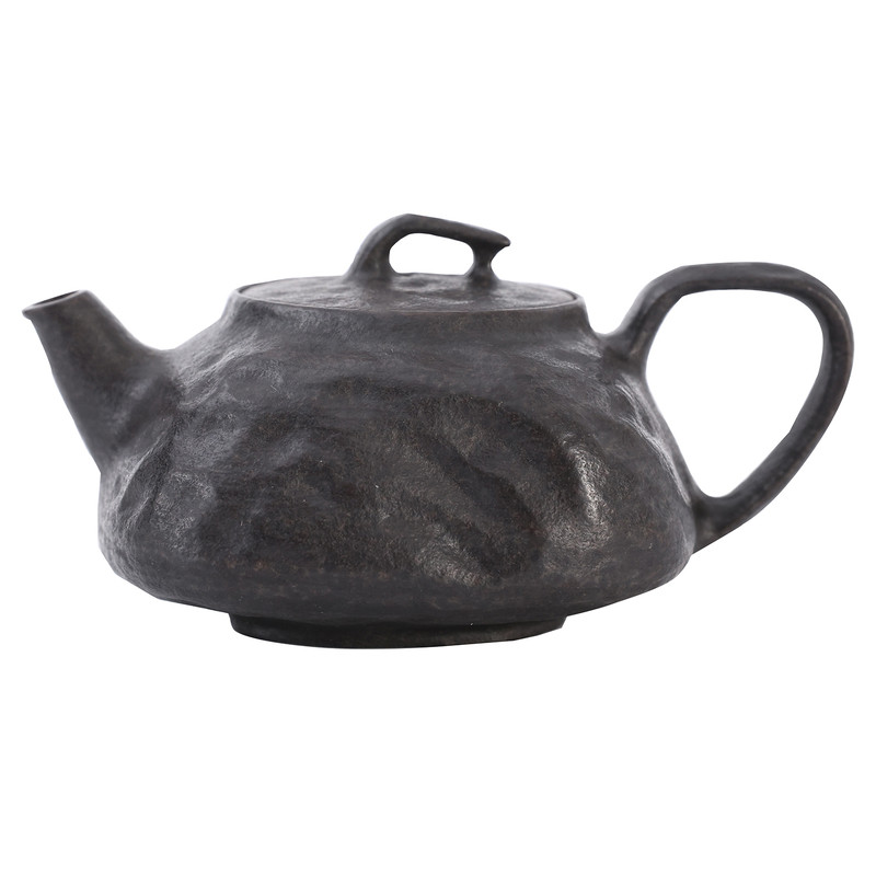 冰碛岩大师手作随形肌理原皮茶壶
