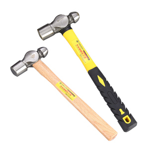 圆头锤1p木柄把 2p纤维柄 铁锤手锤锤头奶头锤 铁锤子 圆头铁榔头