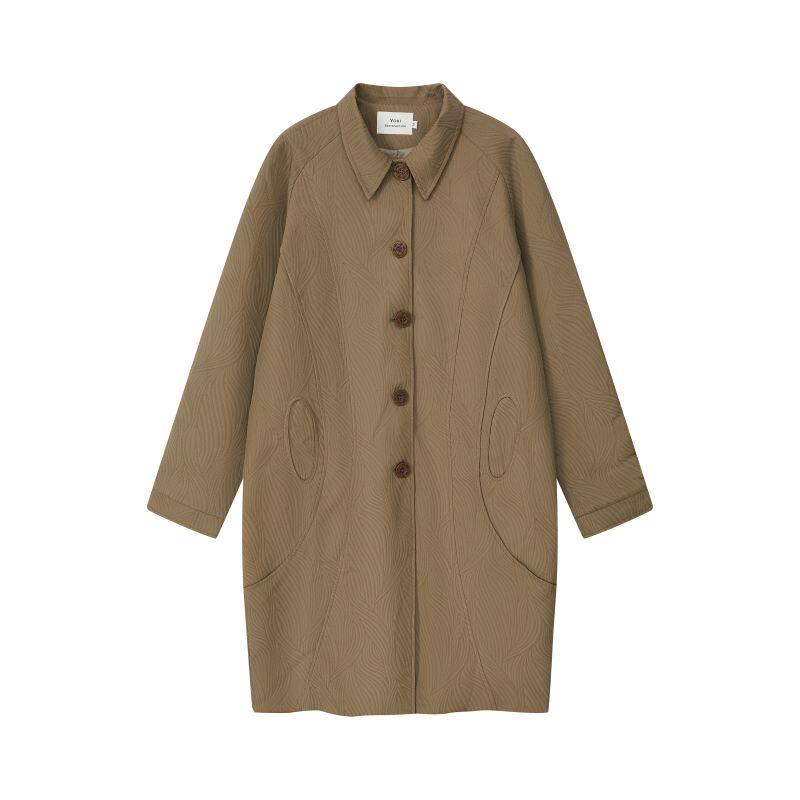 Yoki Satisfaction 24SS Wave trench coat水波纹风衣