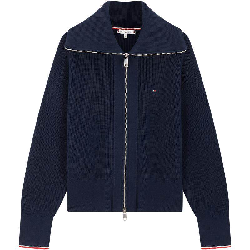 Tommy女装镶边袖口宽松针织开衫