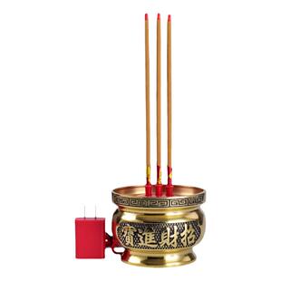 供财神家用招财进宝LED电子香炉插电蜡烛供灯一对电烛贡灯香薰炉